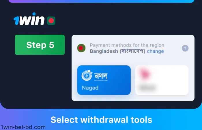 Choose the most suitable withdrawal method, step 5